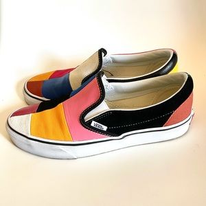 Vans classic slip-ons multicolor patchwork